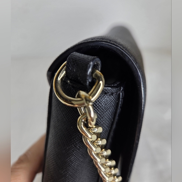 Kate Spade New York Black Shoulder Bag with Gold Chain – - Picture 8 of 15